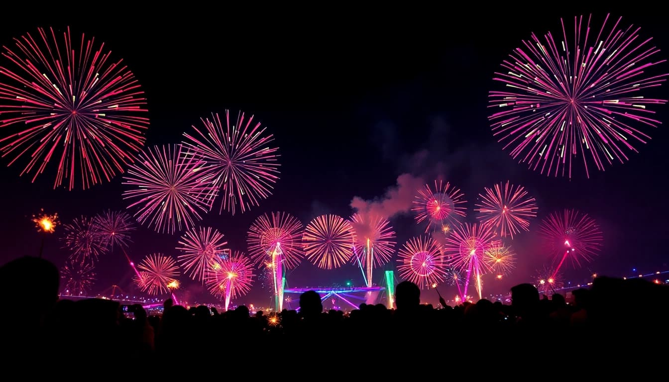 Witness stunning manchester fireworks lighting up the night sky in an exciting display.