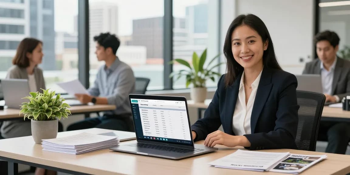 Property management fees Sydney overview in a modern office setting with professionals discussing rental agreements.
