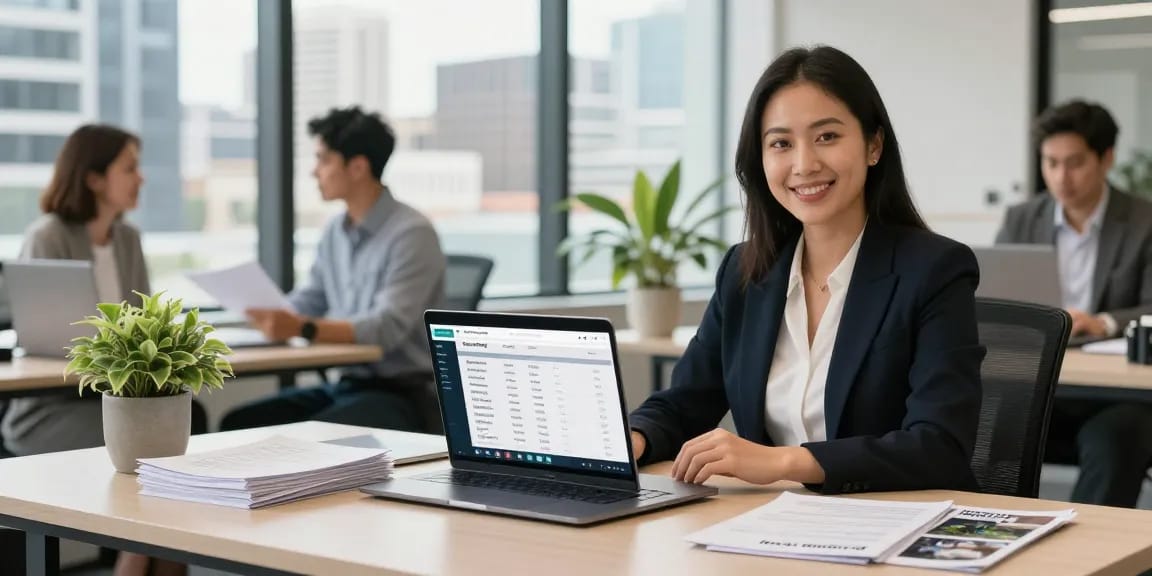 Property management fees Sydney overview in a modern office setting with professionals discussing rental agreements.