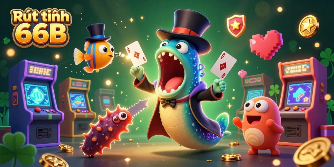 Experience Rút tiền 66B transactions with animated sea creatures showcasing magic and gaming elements.