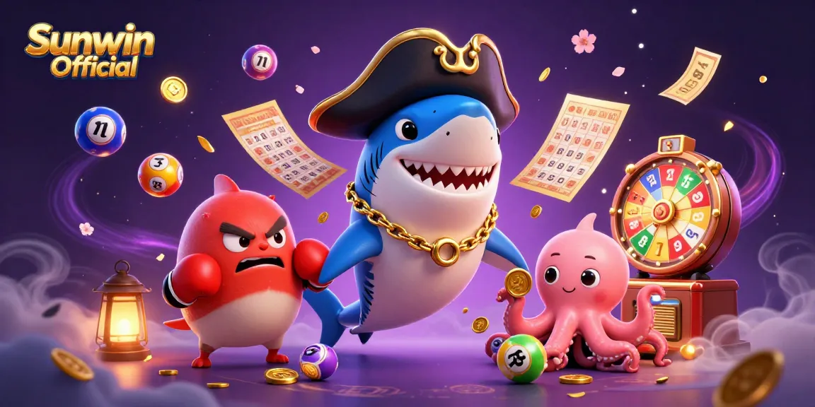 Experience endless fun with Sunwin Official! Join the exciting pirate-themed lottery adventure filled with vibrant colors and winning elements.