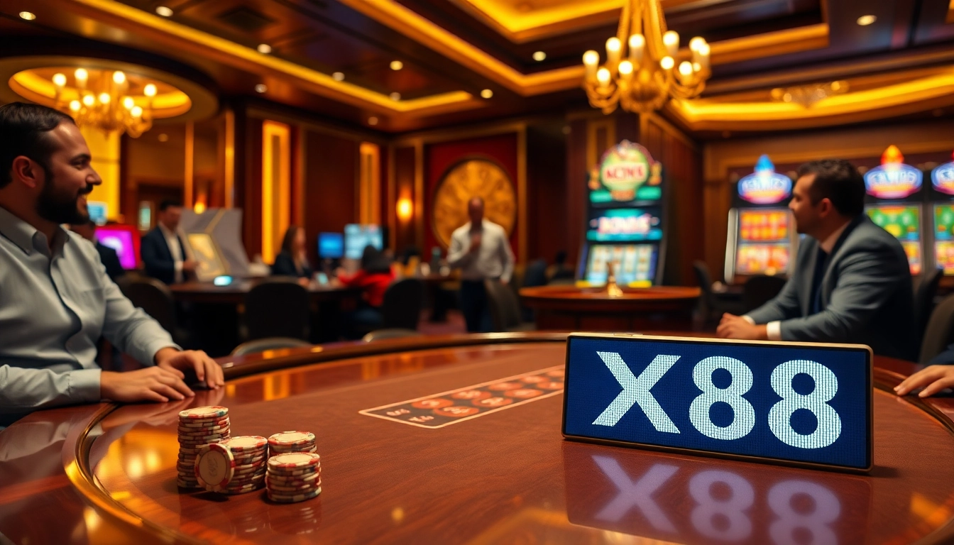 Experience the thrill of gambling at the XX88 casino with vibrant poker action and dazzling slot machines.