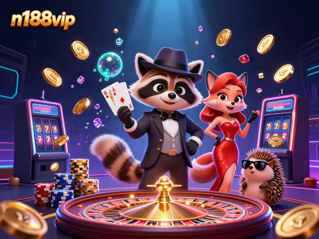 Experience the thrill of n188vip with lively characters, dynamic casino elements, and vibrant visuals.