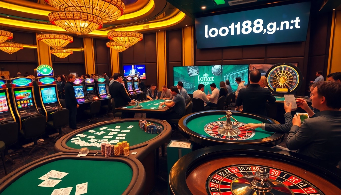 Engaging casino environment at loto188.gb.net showcasing diverse table games and slot machines.