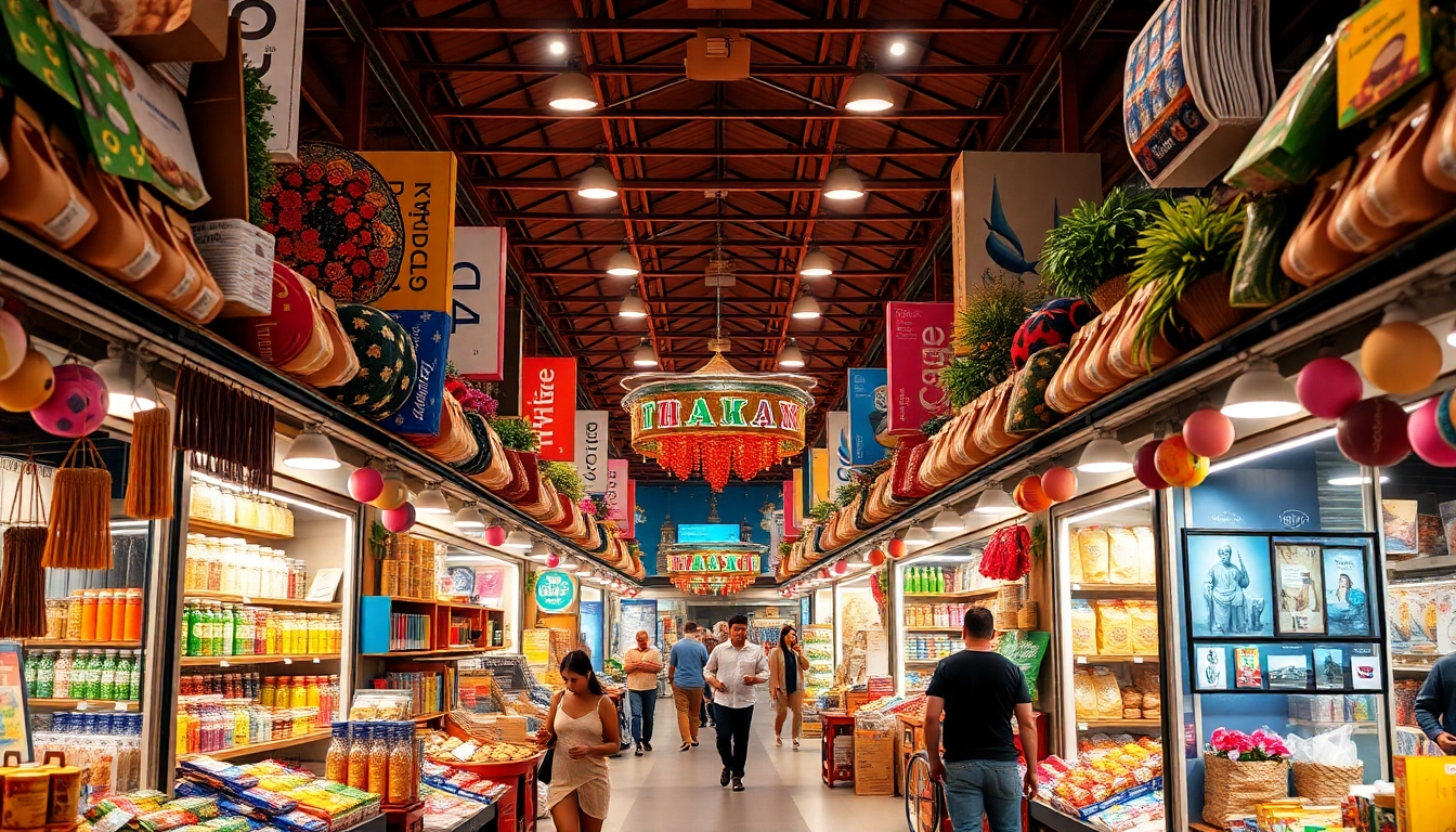 Explore the vibrant offerings at Ultimateshops, showcasing diverse products in a bustling marketplace.