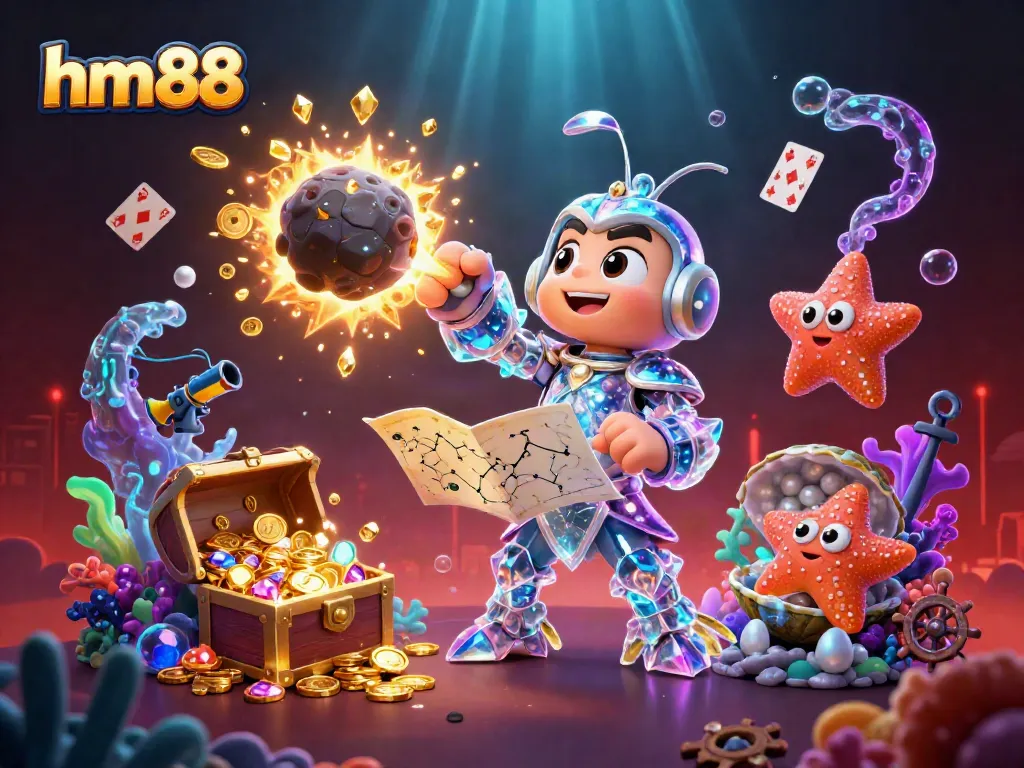 Win big with hm88 gaming action showcased in a vibrant casino-themed explosion!