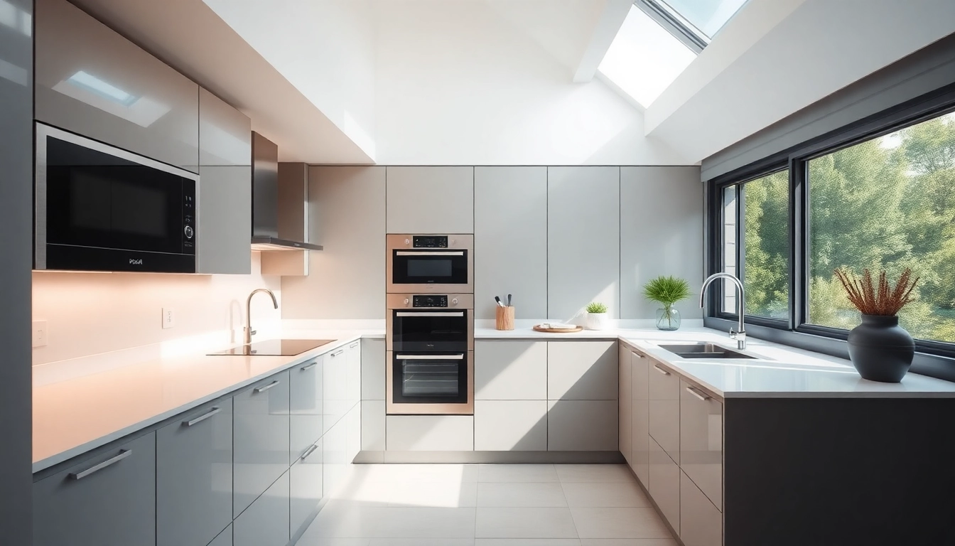 Showcase premium уреди за вграждане, enhancing a contemporary kitchen's functionality and style.