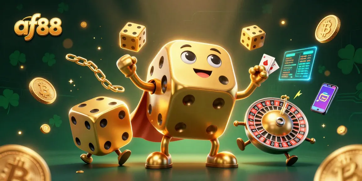 Engage in thrilling gambling with af88's vibrant 3D virtual casino scene showcasing exciting game elements.