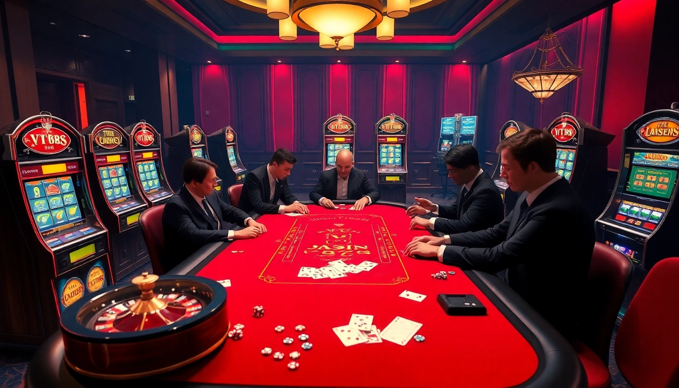 Engage in thrilling gameplay at VT 88 with vibrant tables and exciting games in a luxurious casino setting.