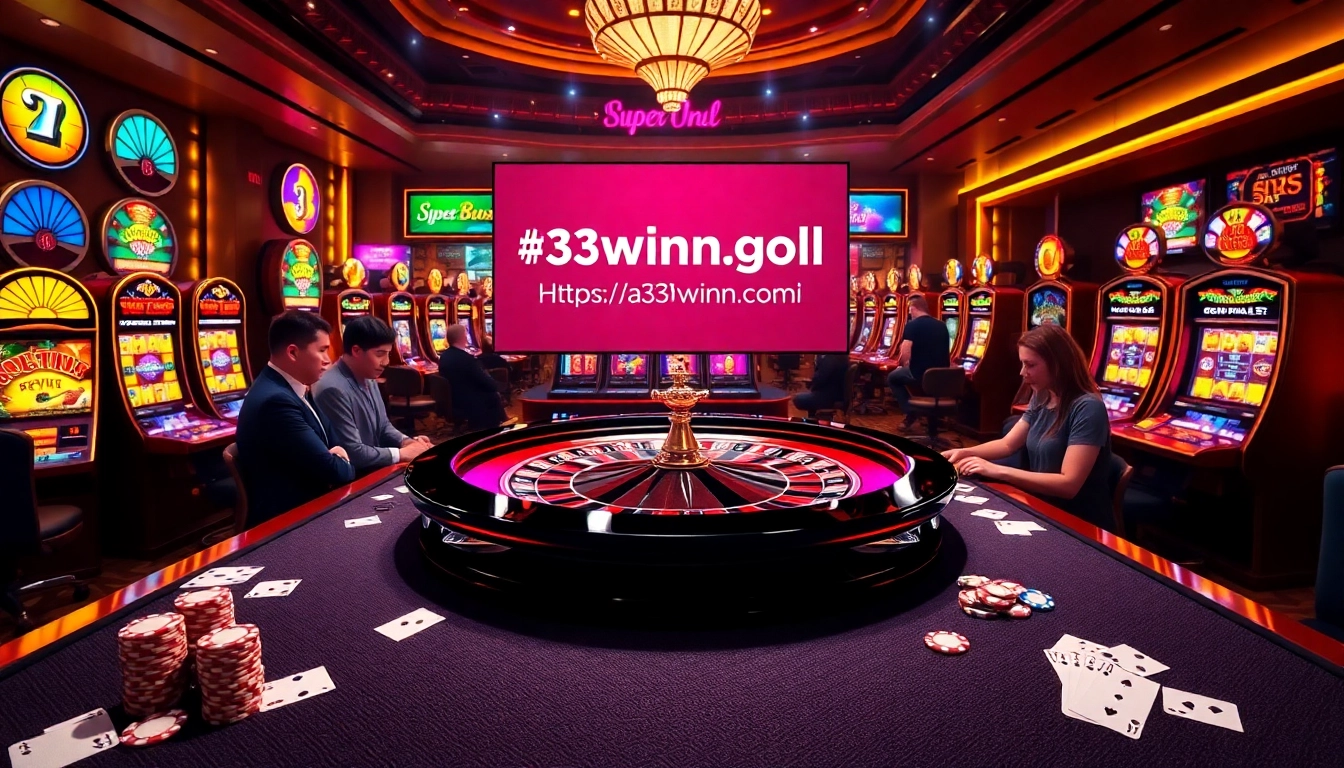 Experience the excitement of gambling at https://33winn.gold/ with roulette, poker chips, and slot machines.