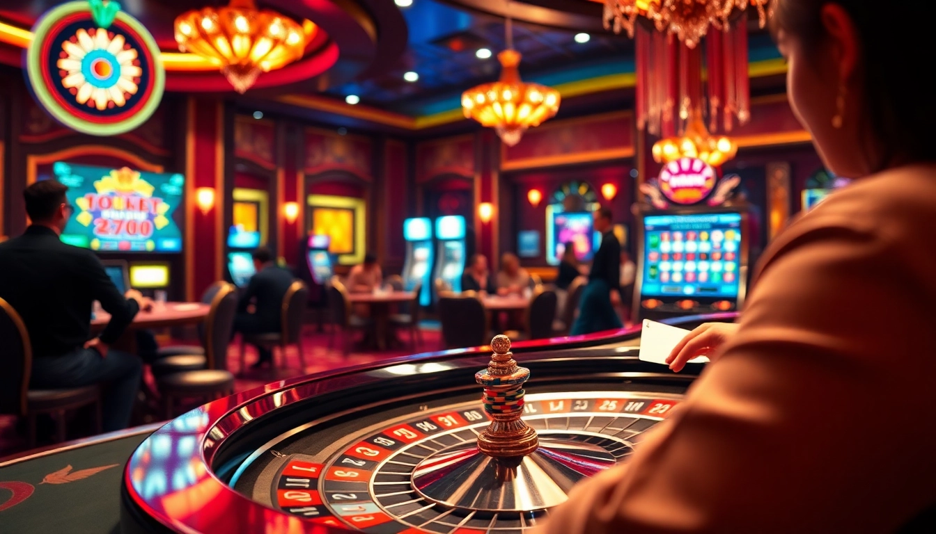 Experience the thrill of Trang chủ OK8386 as players engage with vibrant casino elements and exciting gameplay.