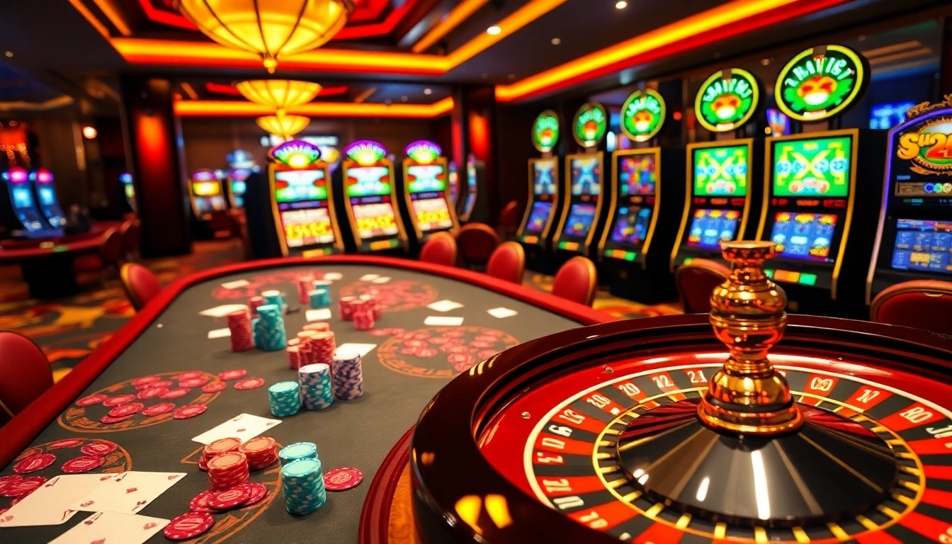 Experience the excitement of betting at 12bet in a vibrant casino atmosphere with poker chips and roulette.