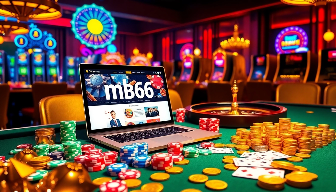 Experience thrill and luxury at mb66.nyc with vibrant casino tables and interactive gaming elements.