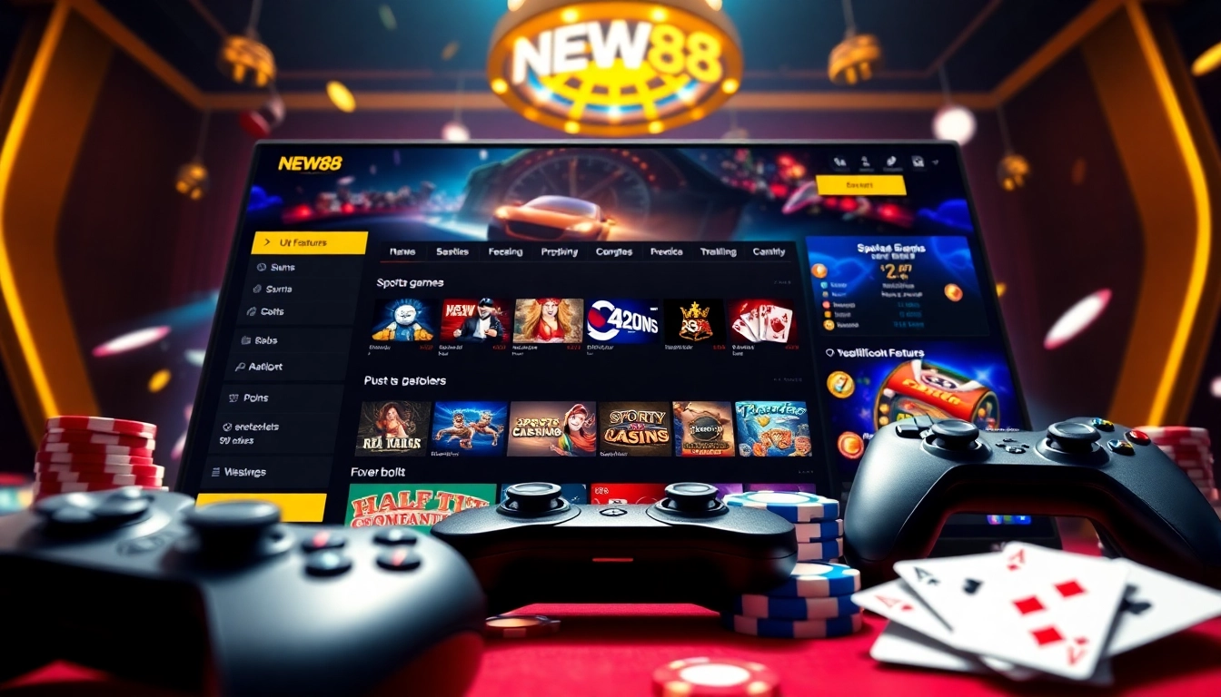 Discover the engaging interface of new88pm.com, showcasing a variety of exciting online gambling games.
